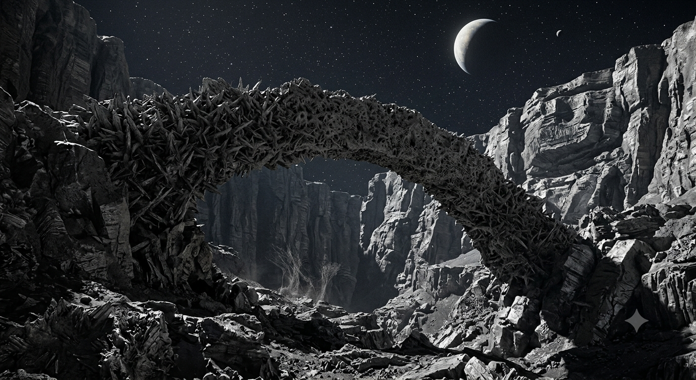 Fossilized magnetic arches