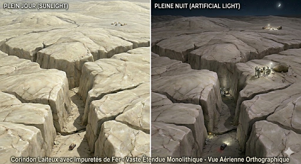 plateau corindon fer laiteux