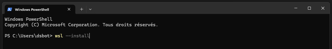 wsl install command